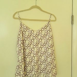 Ann Taylor Camisole Heart Pattern